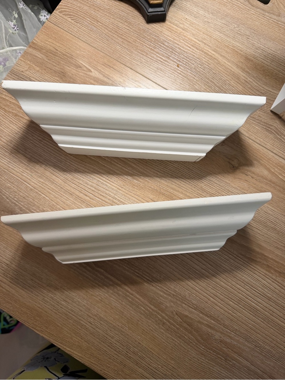 Hobby Lobby White Decorative Wall Corbel Pair - Sculpted Accent
